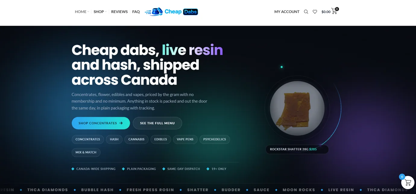 CheapDabs eCommerce homepage screenshot