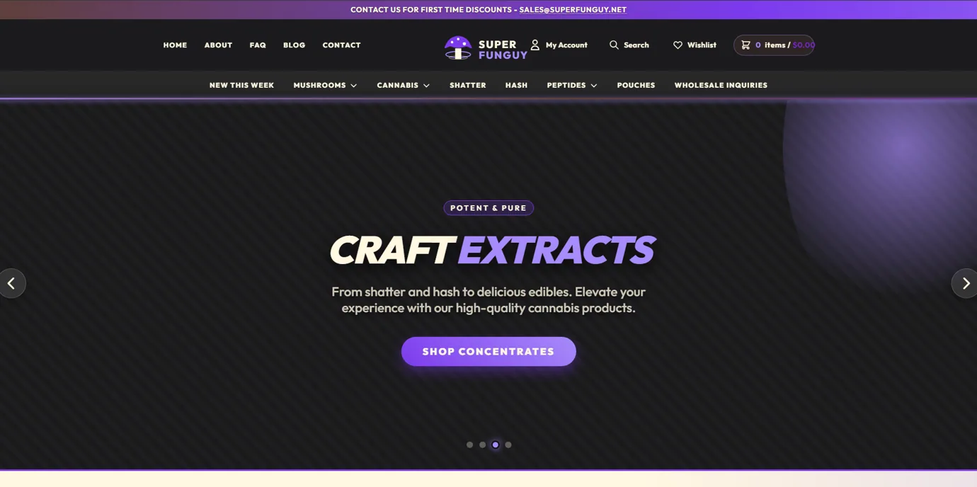 SuperFunGuy eCommerce homepage screenshot